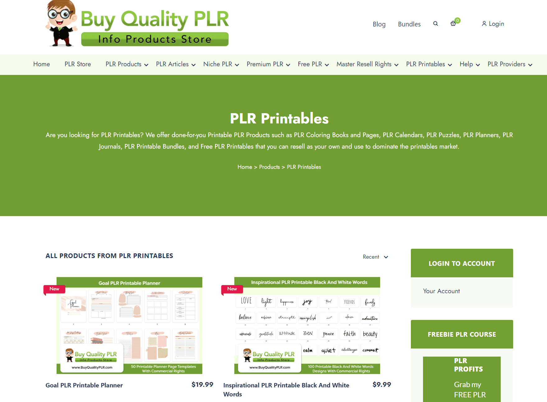 Buy Quality PLR Printables