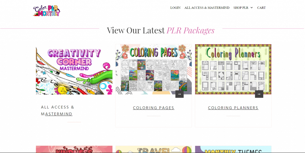 Color Monthly PLR Coloring Planners and Designs