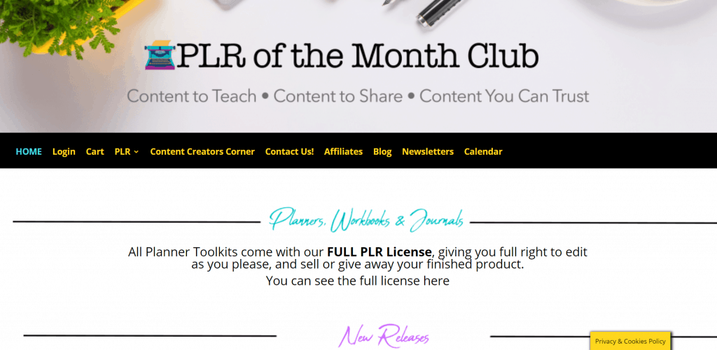 PLR of The Month Club PLR Planners Workbooks and Journals