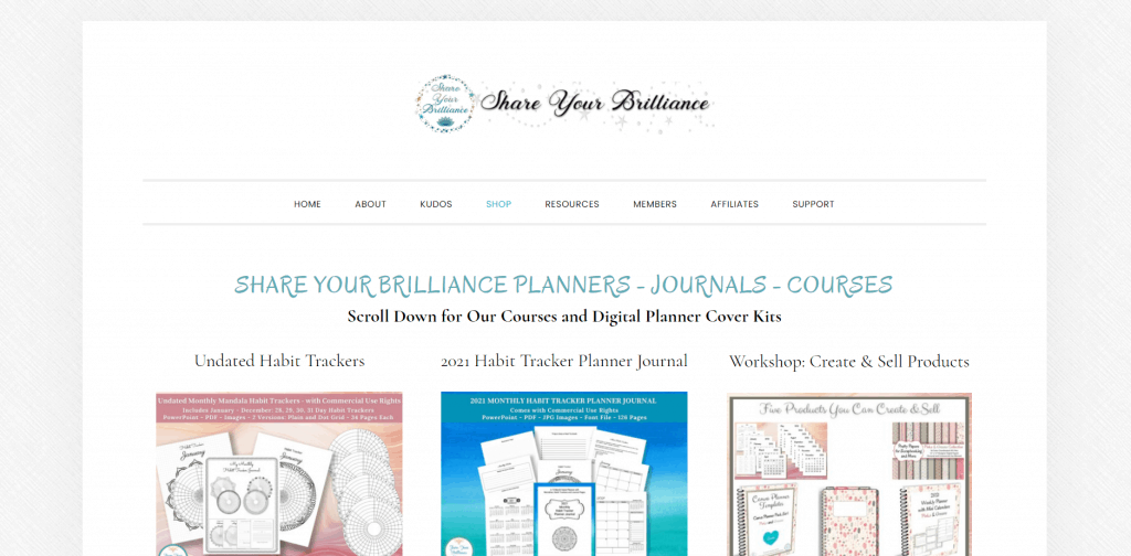 Share Your Brilliance Digital Planner PLR Cover Kits