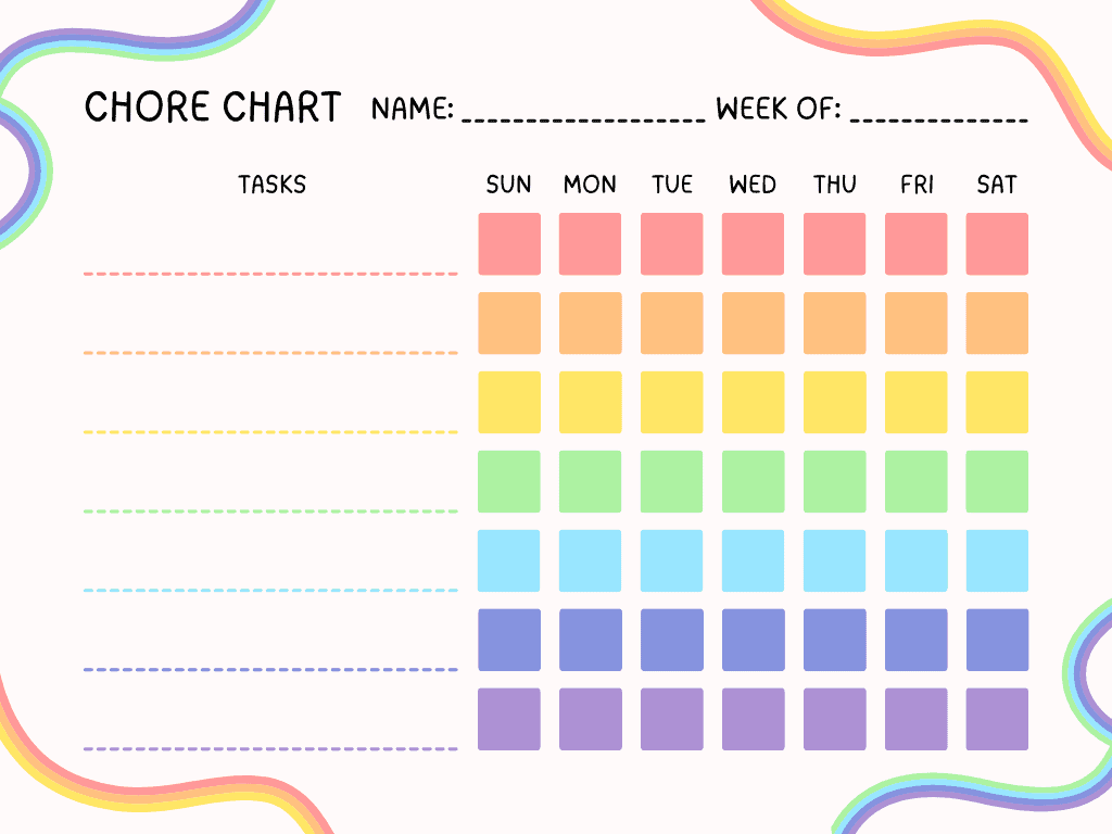 Printable Chore Charts and Reward Systems for Kids