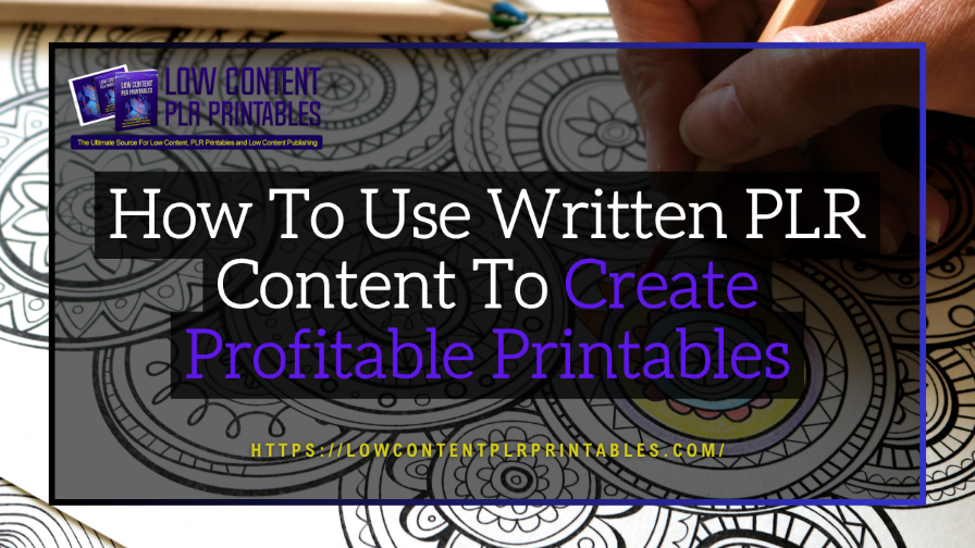 How To Use Written PLR Content To Create Profitable Printables