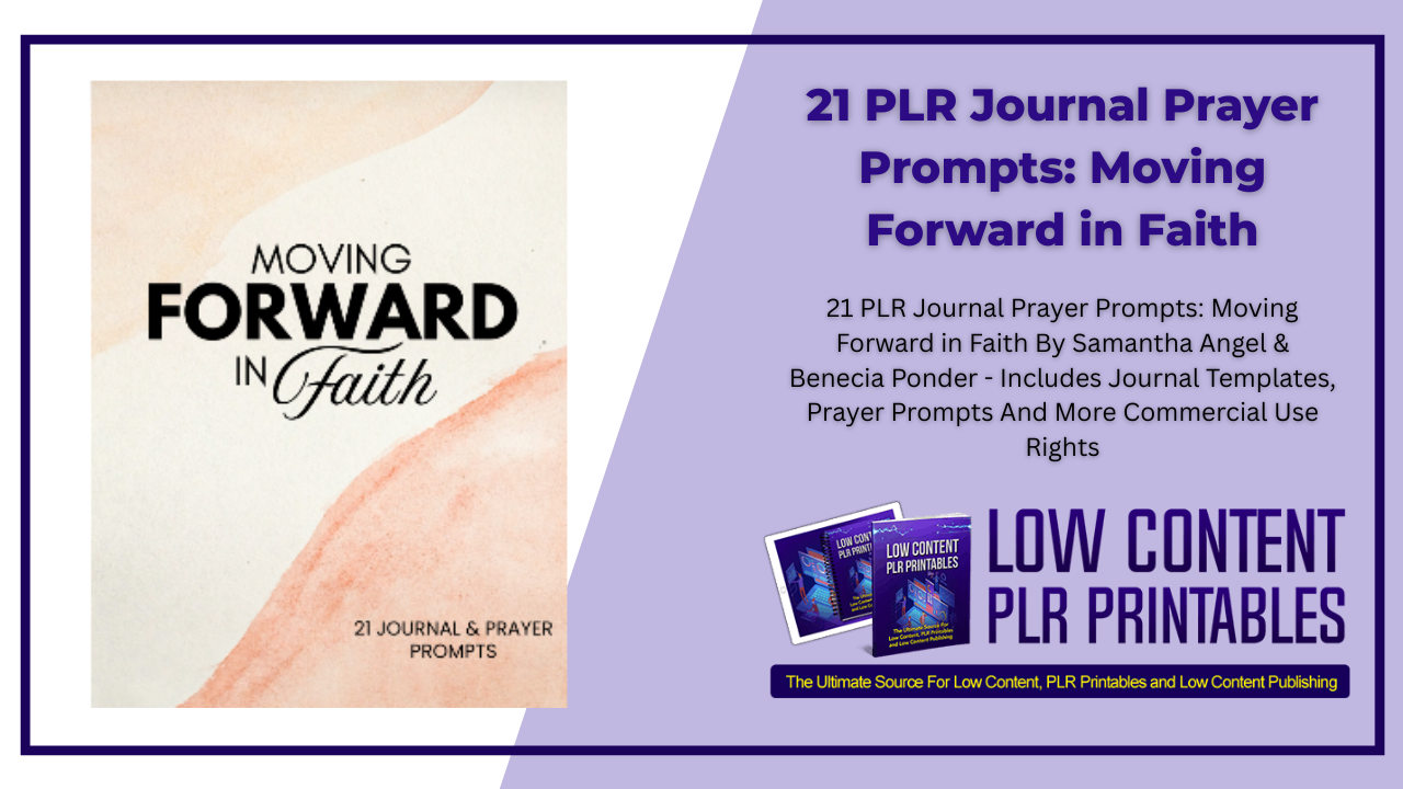 21 PLR Journal Prayer Prompts Moving Forward in Faith