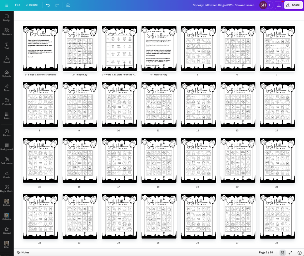 BW SpookyHalloween PageSamples