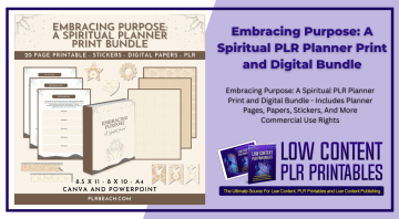 Embracing Purpose A Spiritual PLR Planner Print and Digital Bundle