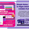 Simple Notes Butterflies in Flight DIGITAL & PRINT COMBO PLR Journals