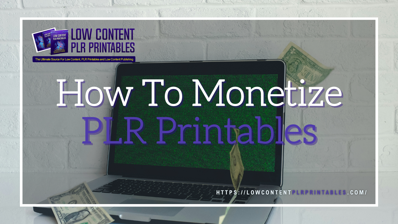 How To Monetize PLR Printables