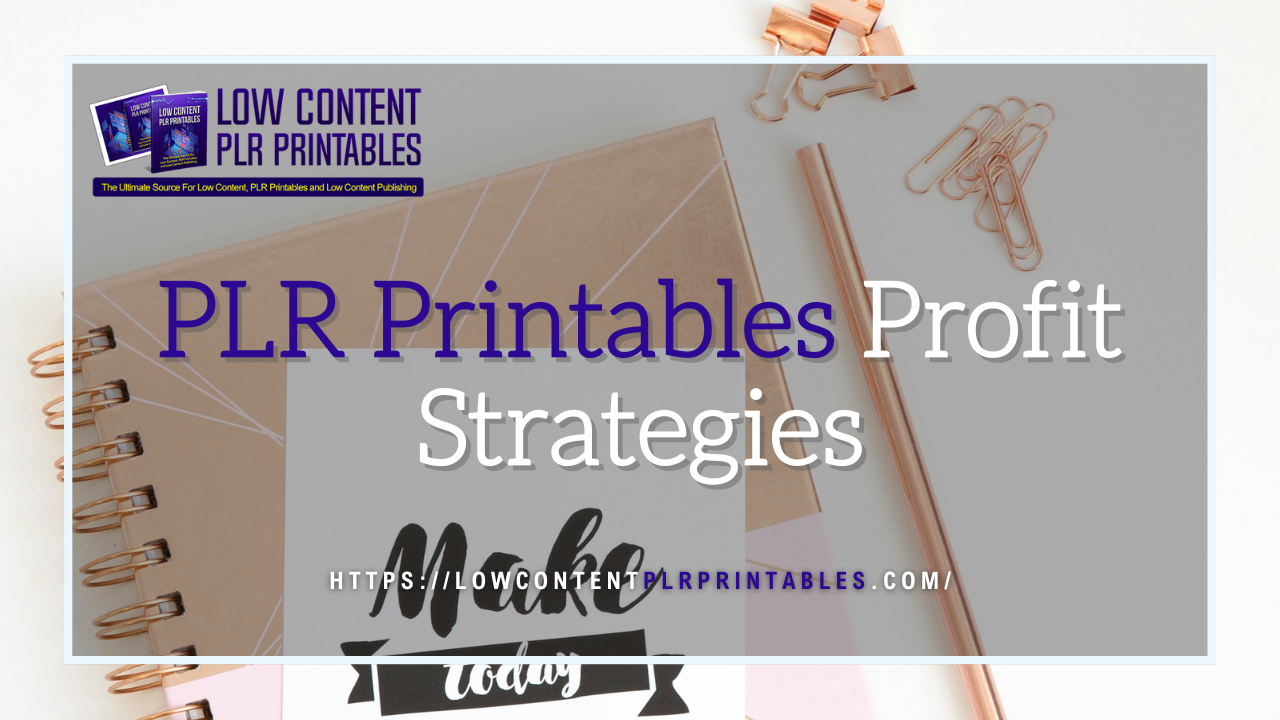 PLR Printables Profit Strategies