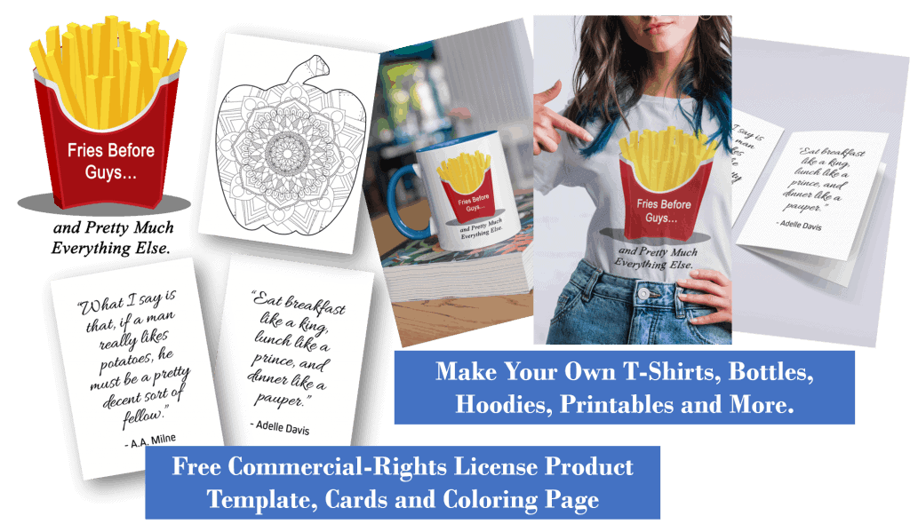 Free Food PLR Printable Product Templates Coloring Pages and Cards