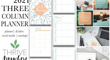 Three Column 2021 Yearly PLR Planner Template