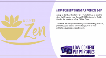 A Cup of Zen Low Content PLR Products Shop