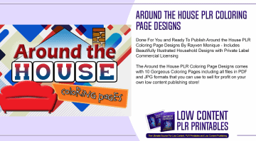 Around the House PLR Coloring Page Designs