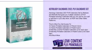 Astrology Calendars 2021 PLR Calendars Set