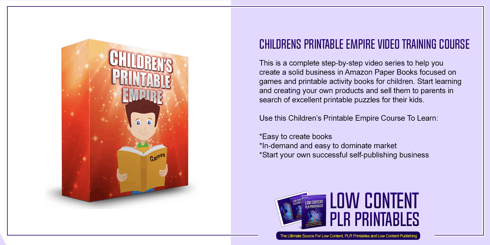 Childrens Printable Empire Video Training Course