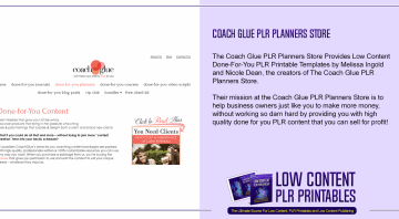 Coach Glue PLR Planners Store