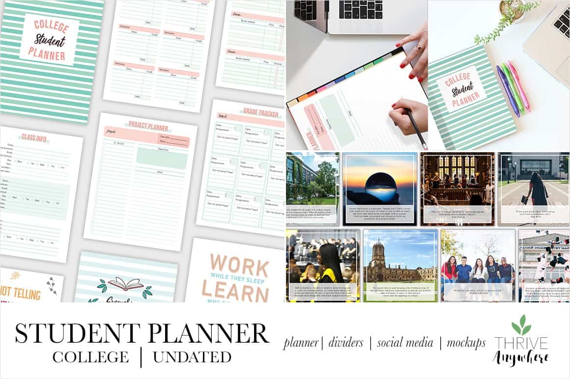 College Student PLR Planner Workbook Template