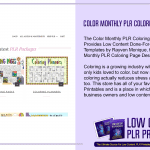 Color Monthly PLR Coloring Page Designs Shop