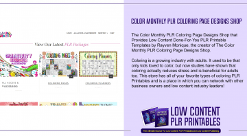 Color Monthly PLR Coloring Page Designs Shop