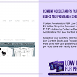 Content Accelerators PLR Low Content Books and Printables Shop