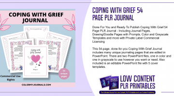 Coping With Grief 54 Page PLR Journal
