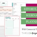 Effortless Webinar Done For You PLR Planner