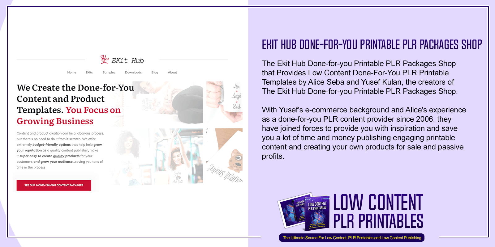 Ekit Hub Done for you Printable PLR Packages Shop