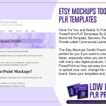 Etsy Mockups Toolkit PowerPoint PLR Templates