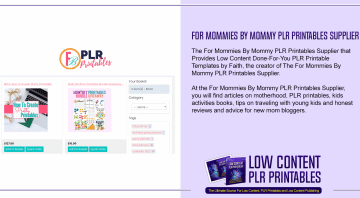 For Mommies By Mommy PLR Printables Supplier