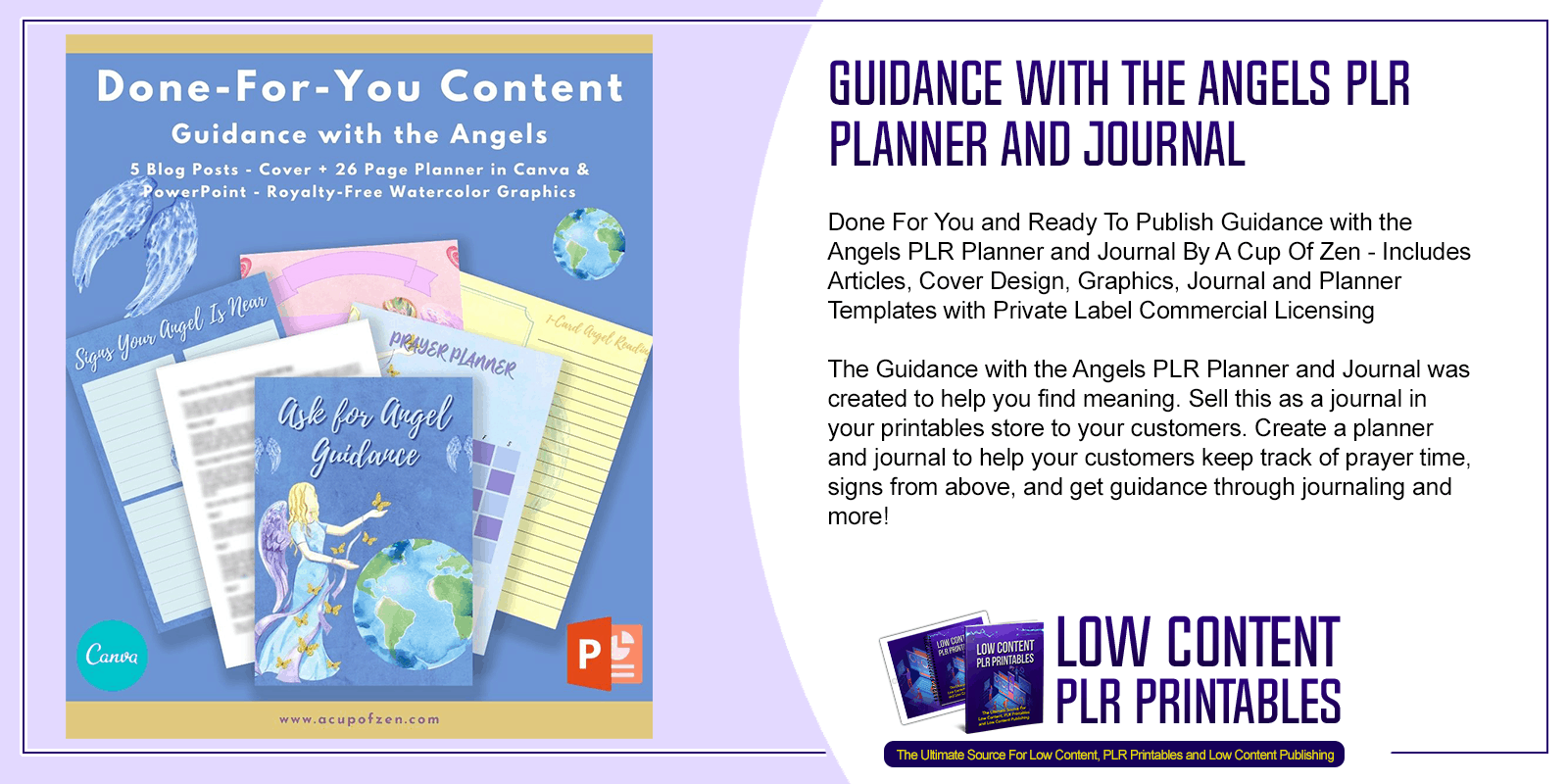 Guidance with the Angels PLR Planner and Journal