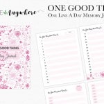 One Good Thing A Day Memory Book Free PLR Memory Book Journal Template