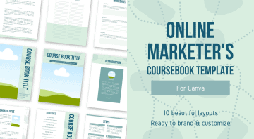 Online Marketers Coursebook Free Canva PLR Workbook Template