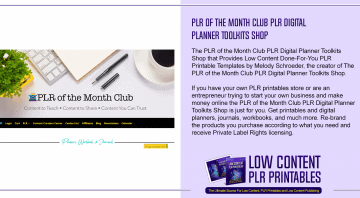 PLR of the Month Club PLR Digital Planner Toolkits Shop 1