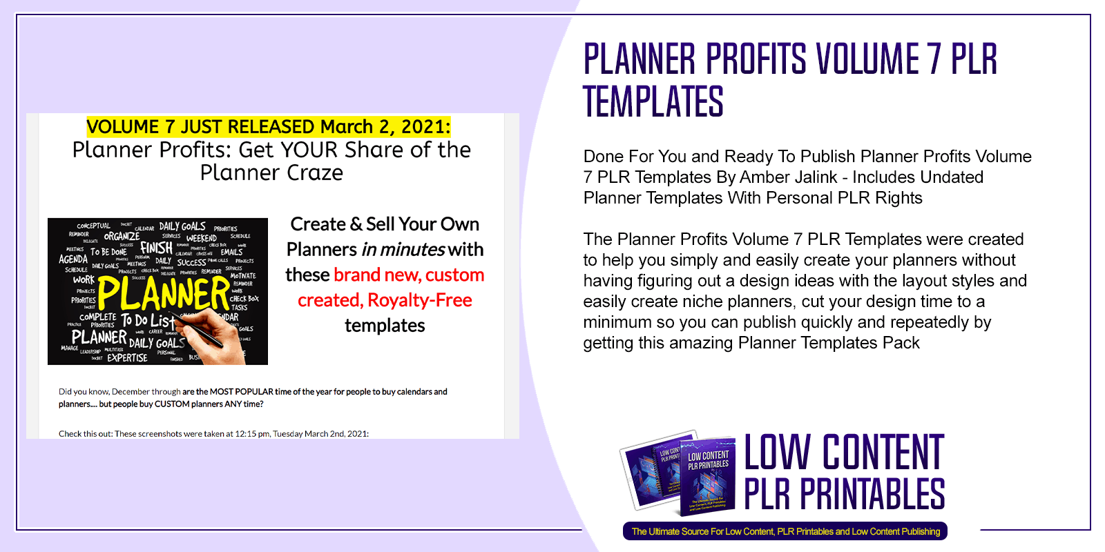 Planner Profits Volume 7 PLR Templates