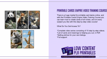 Printable Cards Empire Video Training Course 1