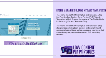 Ritchie Media PLR Coloring Kits and Templates Shop