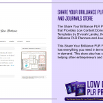 Share Your Brilliance PLR Planners and Journals Store