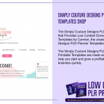 Simply Couture Designs PLR Planner Templates Shop