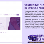 The Happy Journals PLR Club Self Improvement Printables Shop