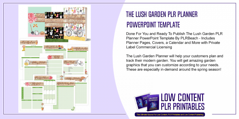 The Lush Garden PLR Planner PowerPoint Template | PLR Templates