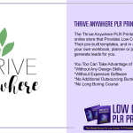 Thrive Anywhere PLR Printable Templates Store