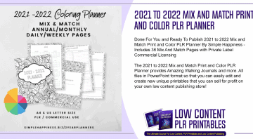 Vision Board Planning PLR Kit  PLR Printable Planner Package