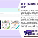 Artsy Challenge PLR Printables Shop