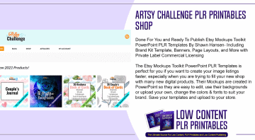 Artsy Challenge PLR Printables Shop