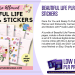 Beautiful Life PLR Planner and Stickers