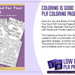 Coloring is Good for Your Soul PLR Coloring Pages