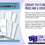 Crochet PLR Planner 23 Unique Pages and 6 Covers