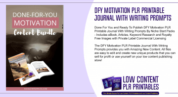 DFY Motivation PLR Printable Journal With Writing Prompts