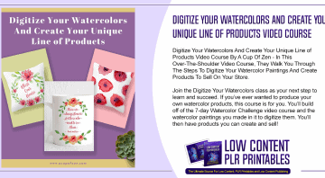 Digitize Your Watercolors And Create Your Unique Line of Products Video Course