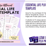 Essential Life PLR Planner Template