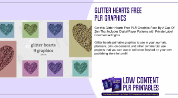 Glitter Hearts Free PLR Graphics